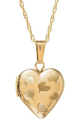 Mignonette 14k Gold Heart Locket Necklace