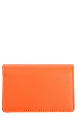 ROYCE New York Leather Card Case in Orange