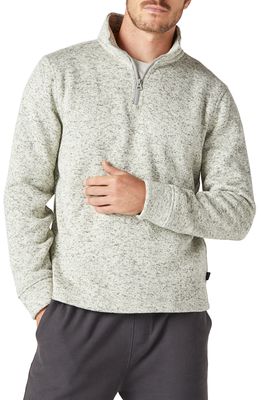 Lucky Brand Marled Quarter Zip Pullover in 104 Cream