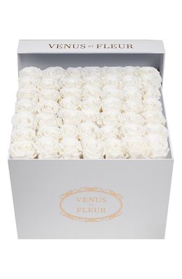 Venus ET Fleur Classic Large Eternity Roses in Pure White