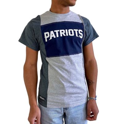 Men's Refried Apparel Heather Gray New England Patriots Sustainable Split T-Shirt