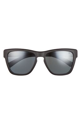 Hurley Deep Sea 54mm Polarized Square Sunglasses in Matte Black/Smoke Base