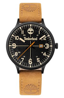 Timberland Crestridge Leather Strap Watch