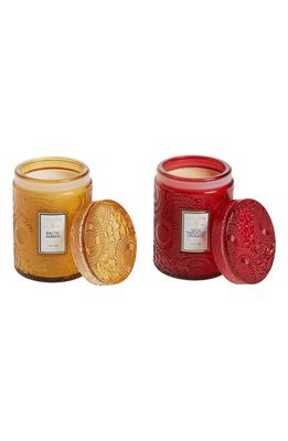 Voluspa Mini Jar Candle Duo in Baltic Amber/goji Tarocco Orng