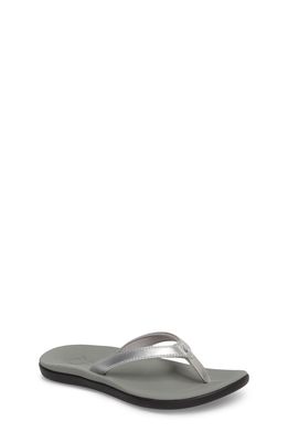 OluKai Ho'opio Flip Flop in Silver Star/Pale Grey