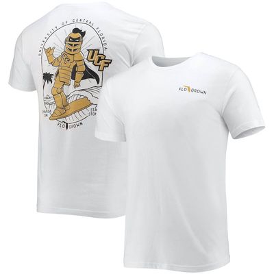Men's FloGrown White UCF Knights Knightro Surfer T-Shirt