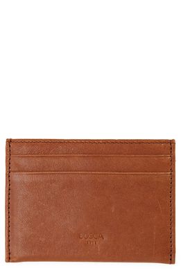 Bosca Leather Credit Card Case in Tan