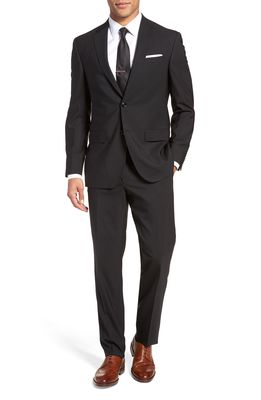 Ted Baker London Jay Trim Fit Solid Wool Suit in Black