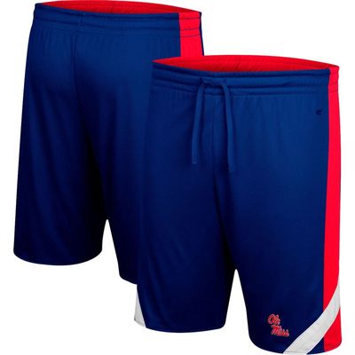 Men's Colosseum Navy/Red Ole Miss Rebels Am I Wrong Reversible Shorts
