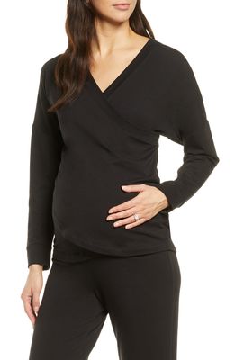 Belabumbum Athleisure Nursing/Maternity Top in Black