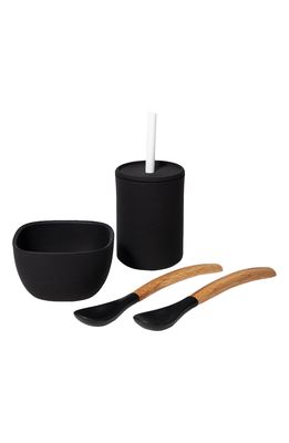 Avanchy La Petite Essential Collections Baby Feeding Dish Set in Black