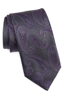 Canali Paisley Silk Tie in Grey
