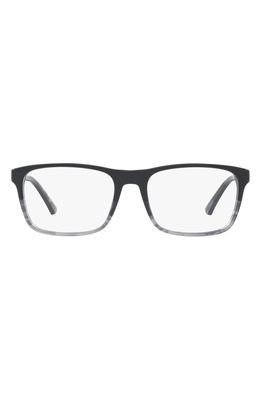 Emporio Armani 55mm Square Optical Glasses in Striped Grey