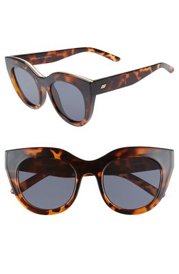 Le Specs Air Heart 51mm Sunglasses in Tortoise/Smoke