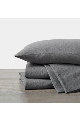 Coyuchi Set of 2 Organic Cotton Jersey Envelope Pillowcases in Charcoal Heather