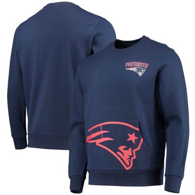 Men's FOCO Navy New England Patriots Pocket Pullover Sweater
