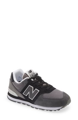 New Balance 574 Sneaker in Black Suede