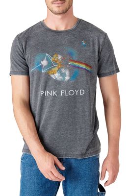 Lucky Brand Pink Floyd Exploding Moon Graphic Tee in Jet Black