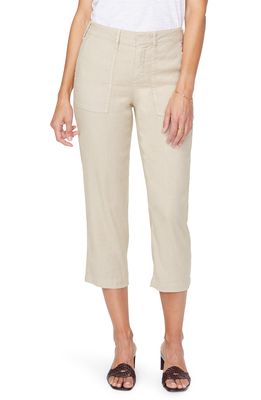 NYDJ Utility Crop Linen Blend Pants in Feather