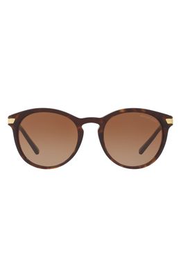 Michael Kors 53mm Gradient Round Sunglasses in Dark Tortoise/Brown Gradient