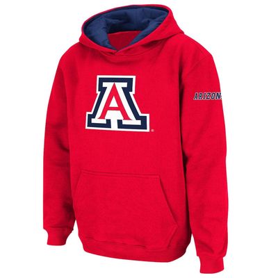 Youth Stadium Athletic Cardinal Arizona Wildcats Big Logo Pullover Hoodie in Red