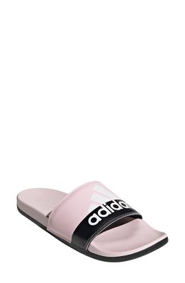 adidas Adilette Comfort Slide Sandal in Clear Pink/White/Core Black