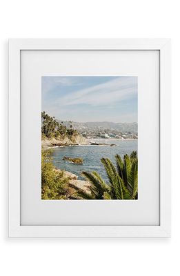 Deny Designs Laguna Beach Framed Wall Art in White Frame 8X10