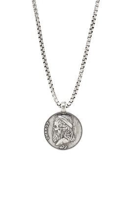 Degs & Sal Greek Skull Pendant Necklace in Silver