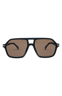 MITA SUSTAINABLE EYEWEAR 58mm Navigator Sunglasses in Matte Black/Matte Black