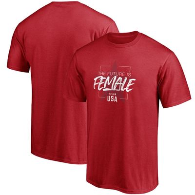BREAKINGT Unisex Red Team USA Future Is Female T-Shirt