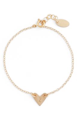 Nashelle Initial Heart Bracelet in Gold-Z