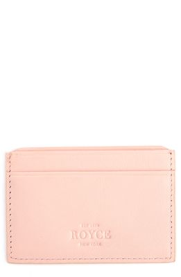 ROYCE New York RFID Leather Card Case in Light Pink