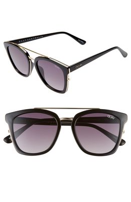 Quay Australia Sweet Dreams 55mm Square Sunglasses in Black/Smoke