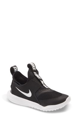 Nike Flex Runner Slip-On Running Shoe in Black/White