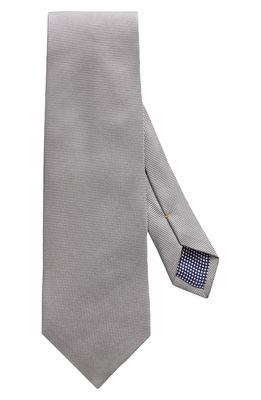 Eton Solid Silk Tie in Grey