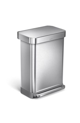 simplehuman 55L Brushed Stainless Steel Trash Can
