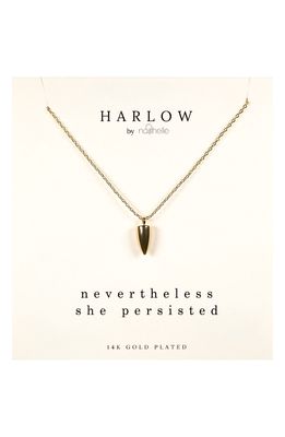 HARLOW by Nashelle Dagger Boxed Necklace in Gold