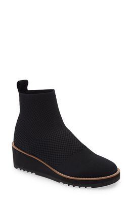 Eileen Fisher London Bootie in Black Stretch Fabric