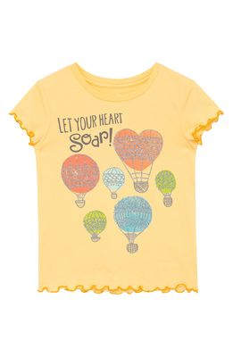 Peek Aren'T You Curious Kids' Let Your Heart Soar Cotton Graphic Tee in Yellow