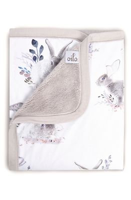 Oilo Cottontail Jersey Cuddle Blanket in Stone