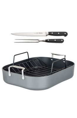 Viking Hard Anodized Nonstick Roasting Pan with Carving Set