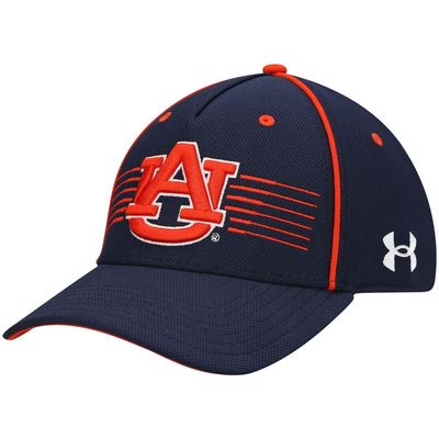 Men's Under Armour Navy Auburn Tigers Iso-Chill Blitzing Accent Adjustable Hat