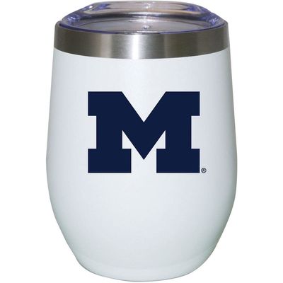 THE MEMORY COMPANY Michigan Wolverines 12oz. Logo Stemless Tumbler in White