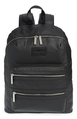 The Honest Company City Coated Canvas Diaper Backpack in Black