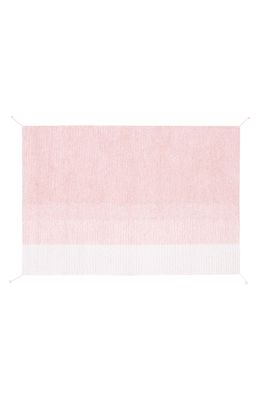 Lorena Canals Reversible Washable Recycled Cotton Blend Rug in Pastel Pink /Ivory