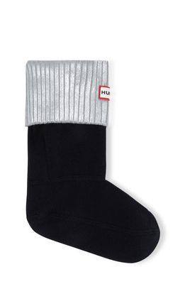 Hunter Original Foiled Boot Socks in Silver/Black