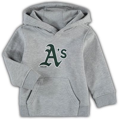 Outerstuff Toddler Gray Oakland Athletics Primary Logo Pullover Hoodie