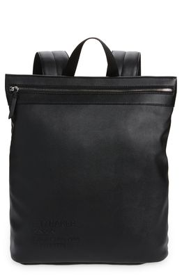 Ted Baker London Faux Leather Backpack in Black