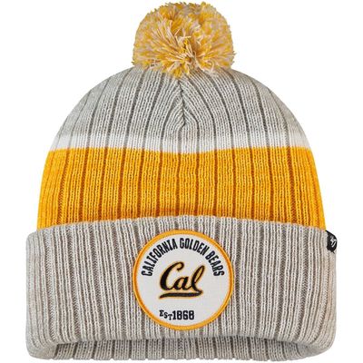 Men's '47 Gray Cal Bears Holcomb Cuffed Knit Hat with Pom