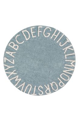 Lorena Canals A to Z Rug in Round Vintage Blue